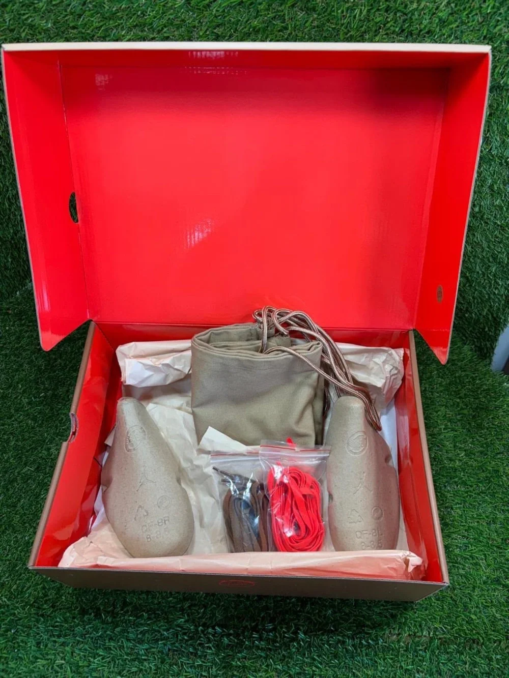 Empty Box Only Nike Air Jordan 6 Travis Scott British Khaki Size 8 Dust Bag Lace